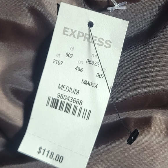 EXPRESS JEWELED 100% FAUX FUR VEST Express Vest M - Picture 3 of 10